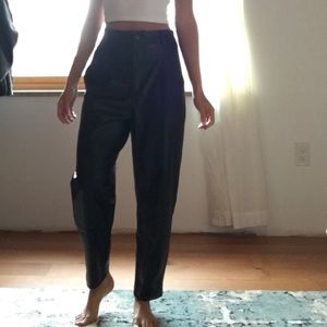 Excellent condition Zara faux leather elastic waistband pants size small or XS